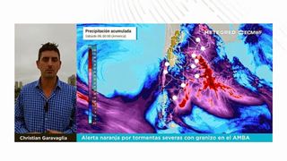 Alerta naranja por tormentas severas con granizo en el AMBA
