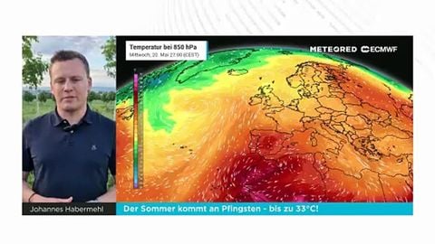 Der Sommer kommt an Pfingsten - bis zu 33°C!