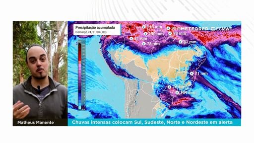 Chuvas intensas colocam Sul, Sudeste, Norte e Nordeste em alerta