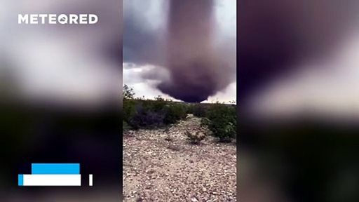 A spectacular tornado causes chaos south of Ciudad Acuña, Mexico