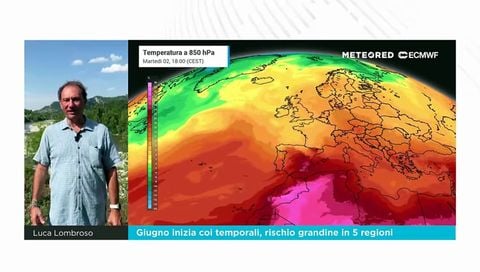 Giugno inizia coi temporali, rischio grandine in 5 regioni
