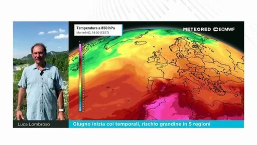 Giugno inizia coi temporali, rischio grandine in 5 regioni