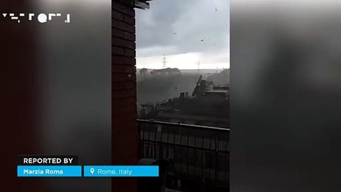 Un tornado azota Roma, Italia