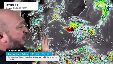 Temporal de lluvias y posible formación ciclónica al sur de México