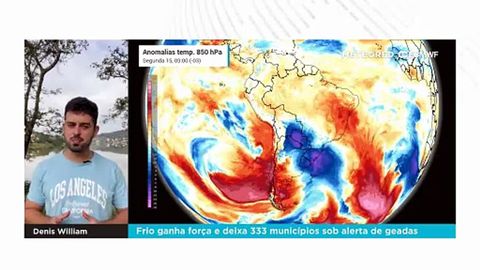 Frio ganha força e deixa 333 municípios sob alerta de geadas