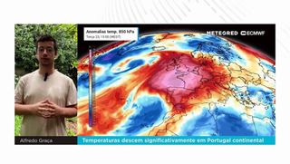 Temperaturas descem significativamente em Portugal continental