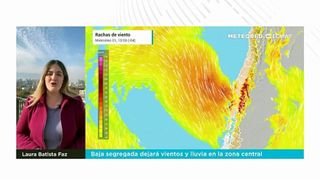 Baja segregada dejará vientos y lluvia en la zona central