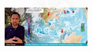 Onda tropical y vaguadas mantienen temporal lluvioso en el Sur