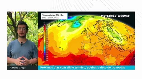 Próximos dias com alívio térmico, poeiras e risco de trovoadas