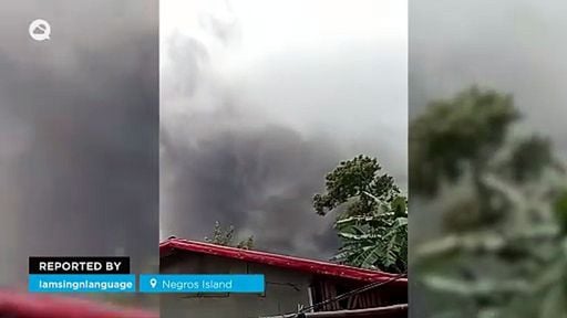 Masiva erupción del volcán Kanlaon en la isla de Negros, Filipinas