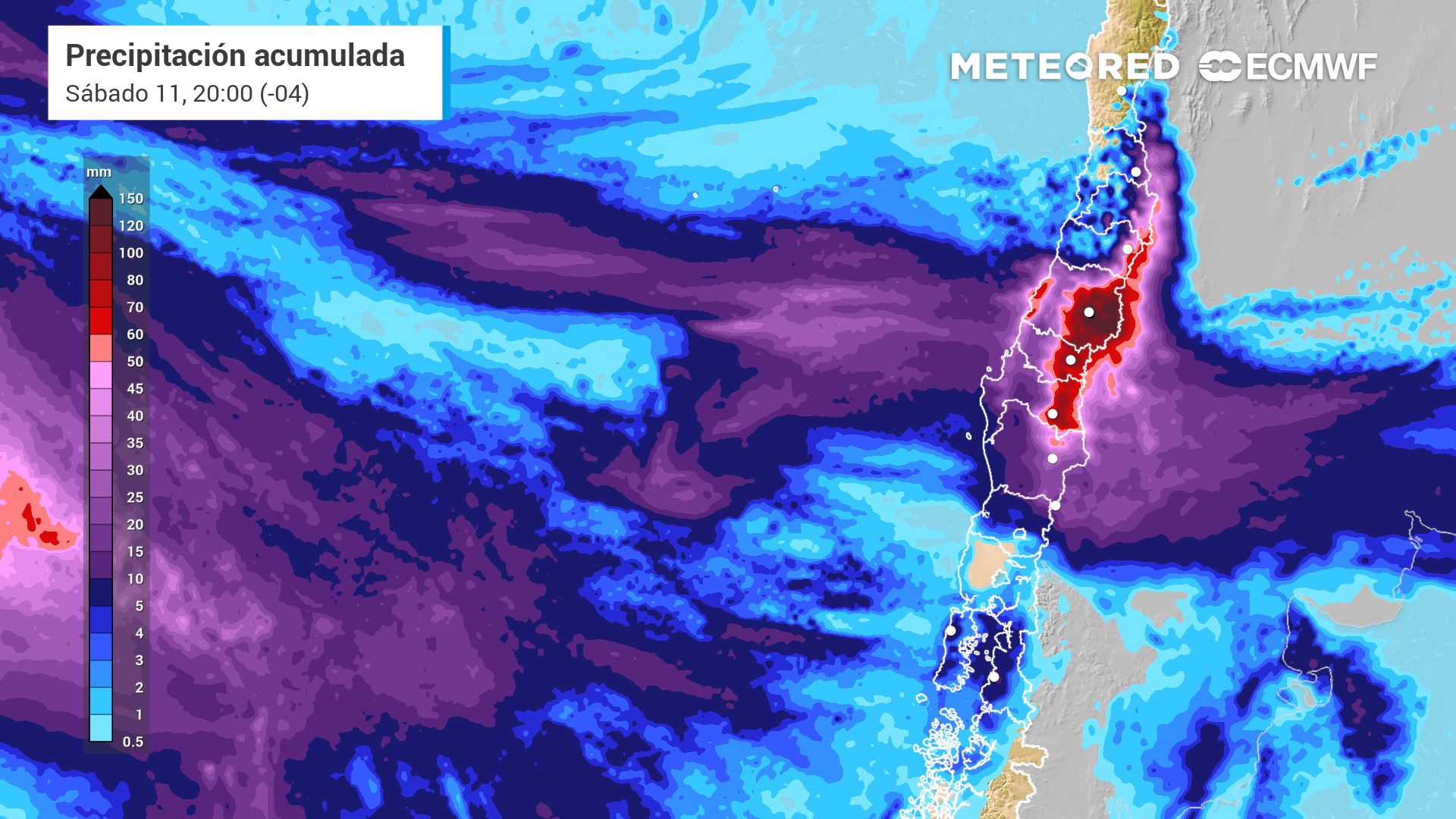 SENAPRED emite alerta temprana por lluvias y riesgo de aluviones en RM y O'Higgins