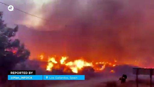 Incendio boschivo a Los Gallardos, Spagna