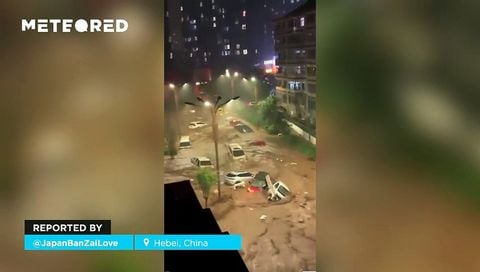 Fuertes inundaciones y riadas en Hebei, China