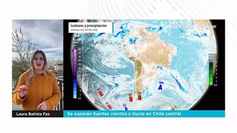 Se esperan fuertes vientos y lluvia en Chile central