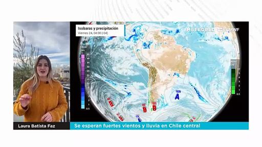 Se esperan fuertes vientos y lluvia en Chile central