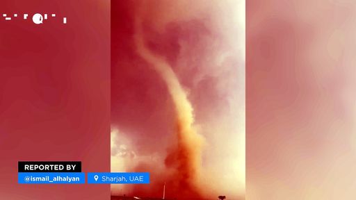 Enorme tornado avistado en Sharjah, Emiratos Árabes Unidos