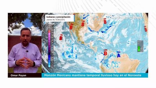 Monzón Mexicano mantiene temporal lluvioso hoy en el Noroeste