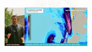 Agosto partirá con lluvias en Santiago, pero eso no será todo
