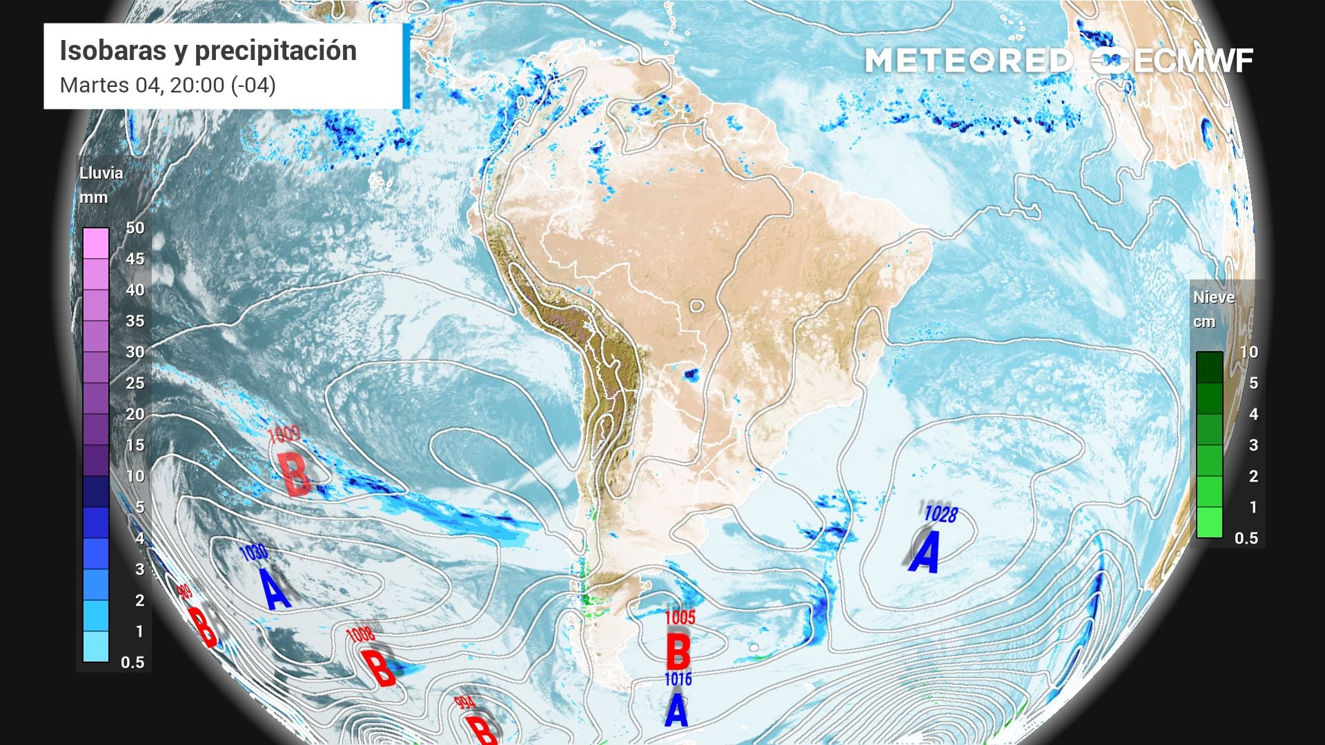 Chile cambia de patrón esta semana: las lluvias perderán fuerza y volverán las altas presiones