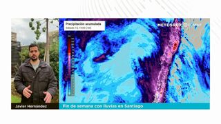 Fin de semana con lluvias en Santiago