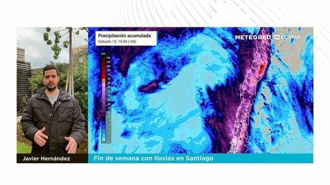 Fin de semana con lluvias en Santiago