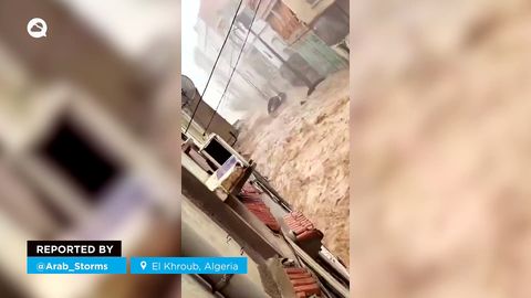 Graves inundaciones y granizada catastrófica en El Khroub, Algeria