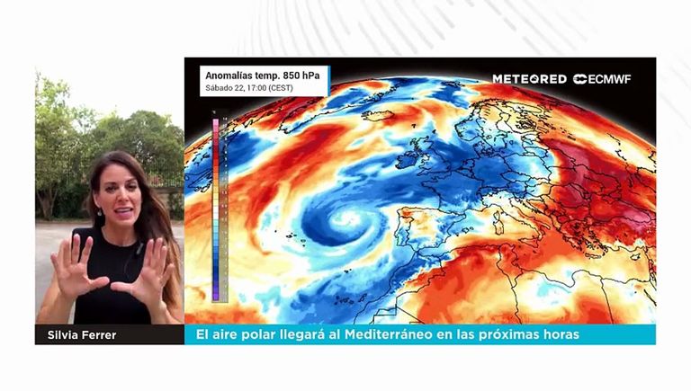 El aire polar llegará al Mediterráneo en las próximas horas