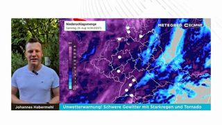 Unwetterwarnung! Schwere Gewitter mit Starkregen und Tornado