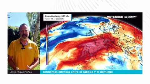 Tormentas intensas entre el sábado y el domingo