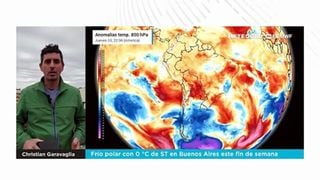 Frío polar con 0 °C de ST en Buenos Aires este fin de semana