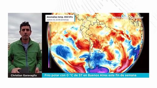Frío polar con 0 °C de ST en Buenos Aires este fin de semana