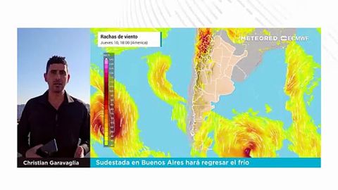 Sudestada en Buenos Aires hará regresar el frío
