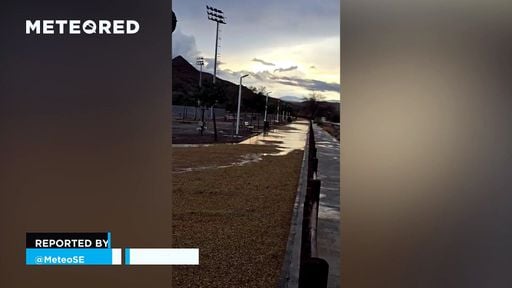 So sah der spektakuläre plötzliche Anstieg des Wasserspiegels des Flusses Almanzora in Almería aus