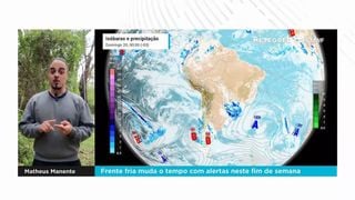 Frente fria muda o tempo com alertas neste fim de semana