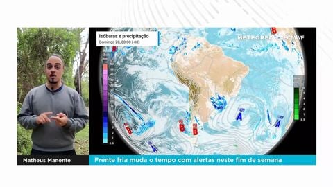 Frente fria muda o tempo com alertas neste fim de semana
