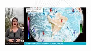 Fuerte temporal azotará en la zona central