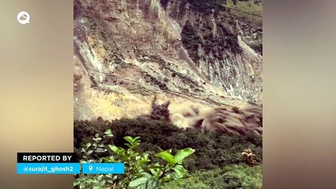 Deslizamientos masivos de tierra en las laderas de Nepal