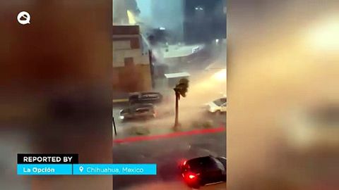 Uma tempestade trouxe chuvas torrenciais e ventos extremos para Chihuahua, no México