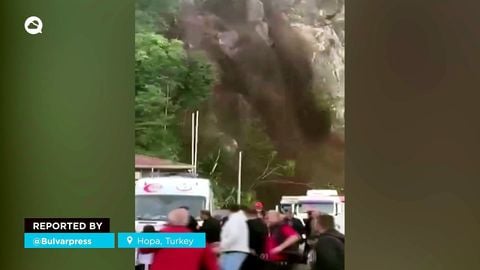 Un desprendimiento masivo deja un fallecido y varios heridos en Hopa, Turquía