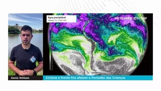 Ciclone e frente fria afetam o Feriadão das Crianças