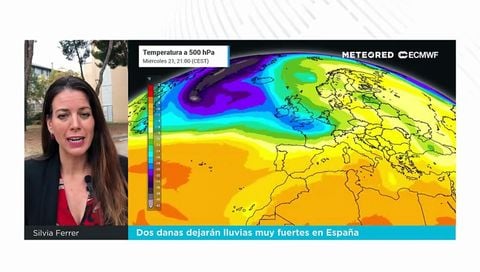 Dos danas dejarán lluvias muy fuertes en España