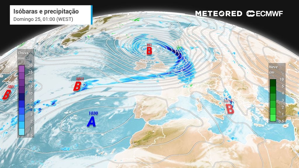 Na madrugada de segunda-feira (26), uma frente fria deverá atingir os Açores: eis as ilhas mais afetadas pela chuva