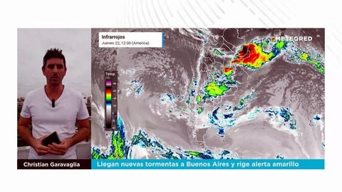 Llegan nuevas tormentas a Buenos Aires y rige alerta amarillo