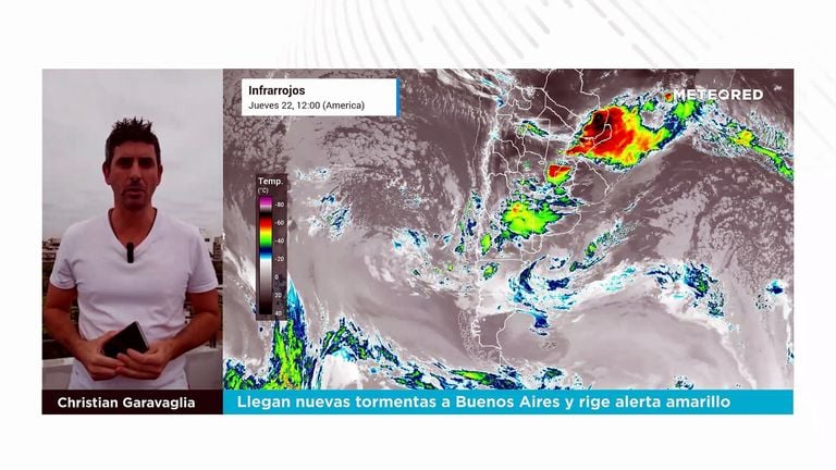 Llegan nuevas tormentas a Buenos Aires y rige alerta amarillo