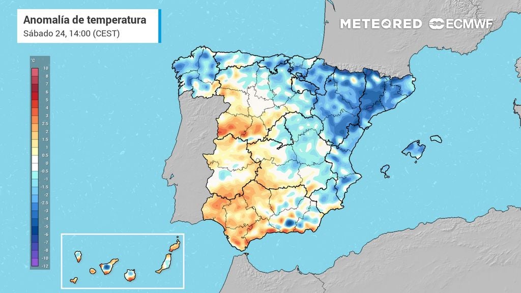 La masa de aire polar dejará mañana temperaturas de 1 ºC en capitales del interior norte peninsular