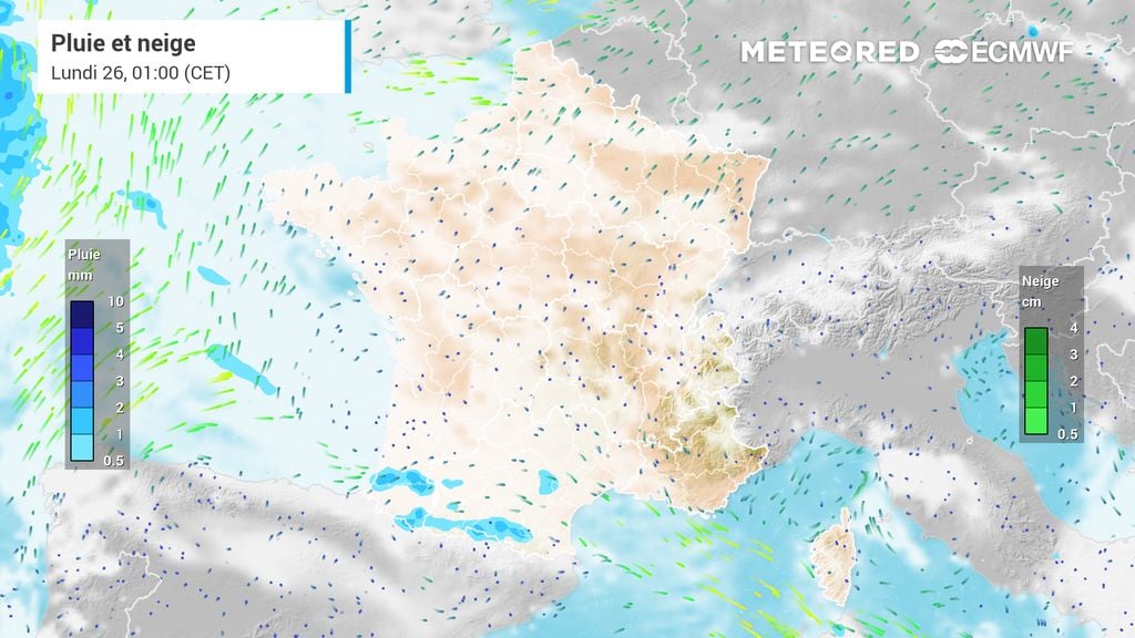 Tempête Boelo : 40 mm de pluie en France, un front froid va traverser le pays d'ouest en est, voici les horaires clés