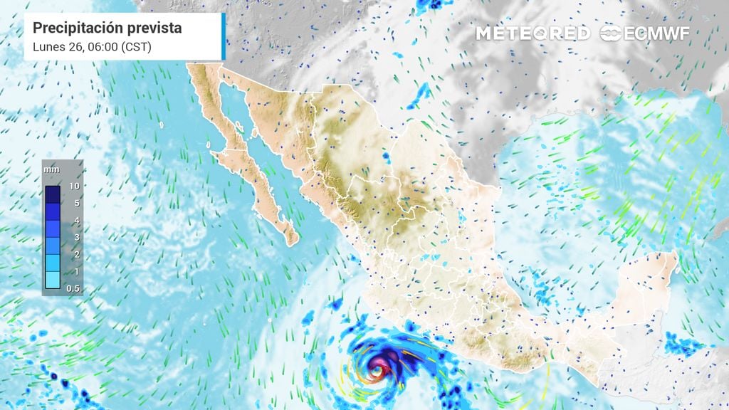 Entre el sábado 24 y domingo 25 de octubre: se esperan lluvias intensas en varios estados de México