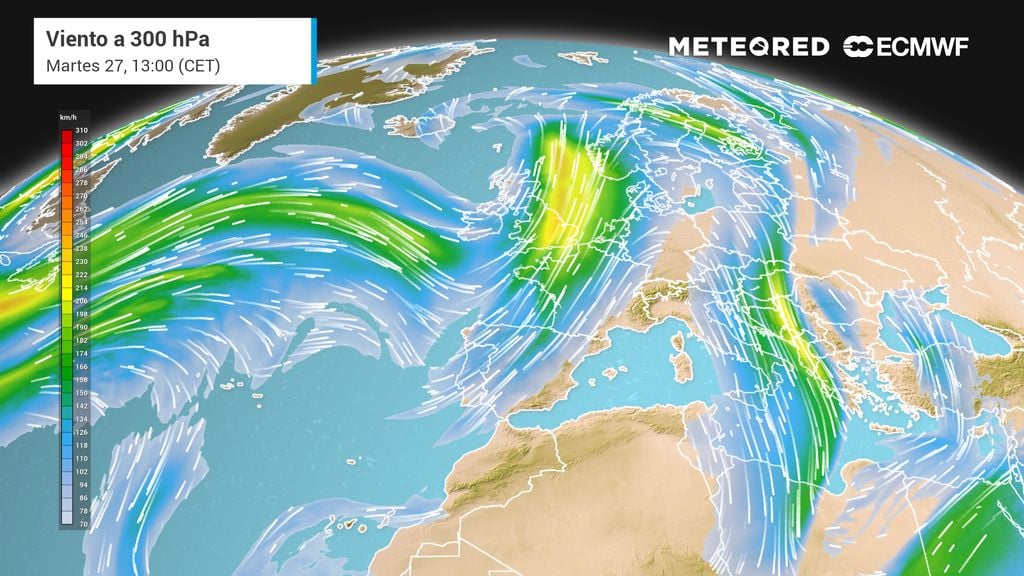 Los meteorólogos de España están pendientes: el próximo sábado 31 podría ondularse mucho el chorro polar