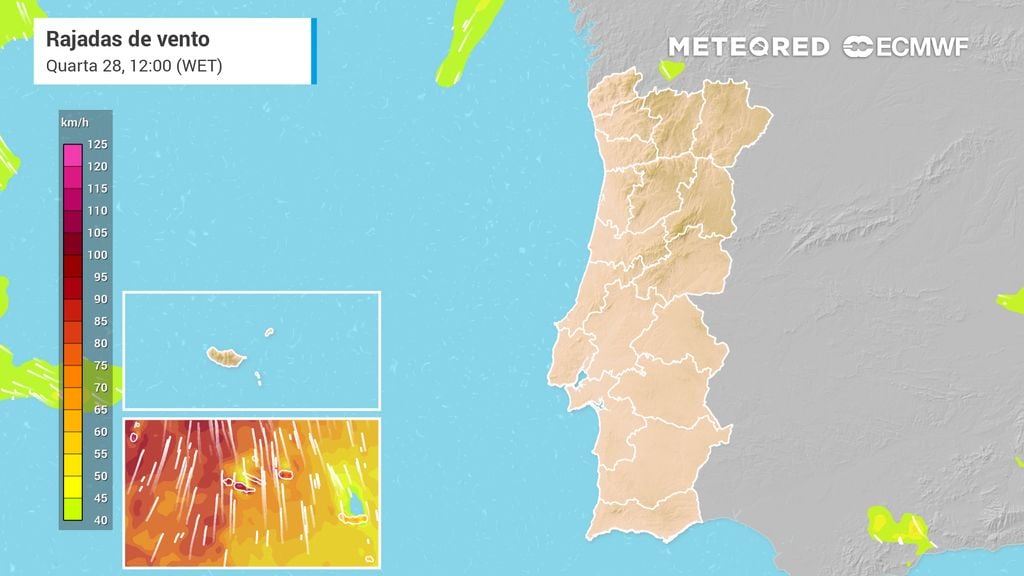 Tempo nos Açores deverá continuar instável: há mais uma frente a caminho e pode chegar já na quarta-feira (28)