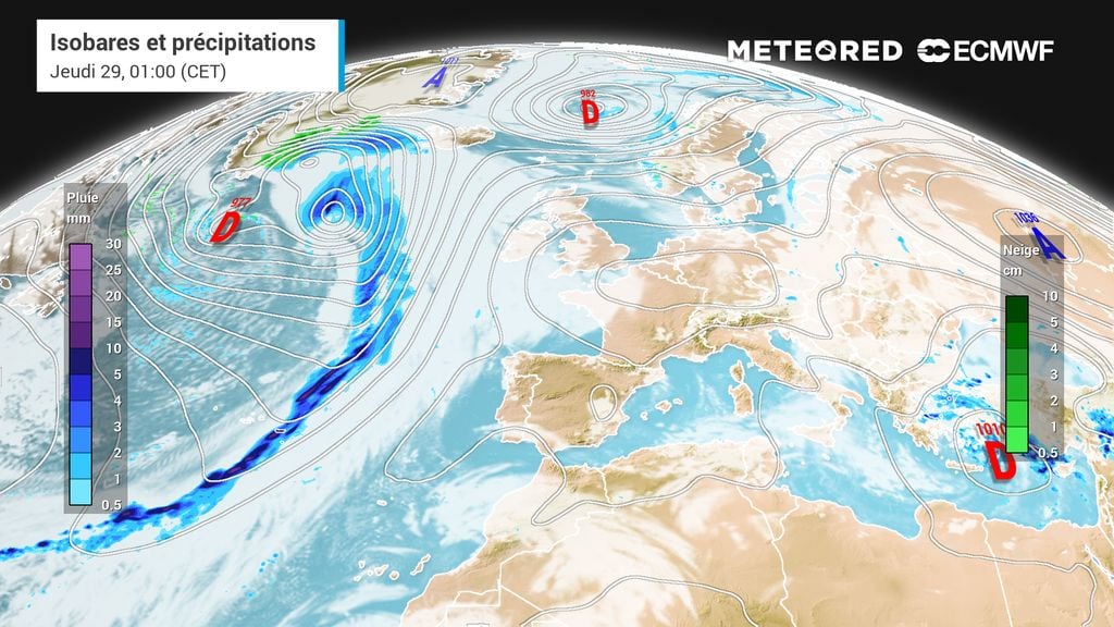 Semaine du 2 au 8 novembre : une possible arrivée du froid en France après la Toussaint selon le modèle ECMWF